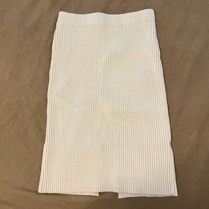 Pink Lily ribbed knit midi skirt